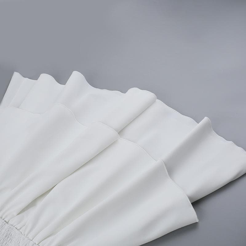 White Smocked Ruffle Tube Mini Dress - Your Fall Getaway & Resort Wear Essential