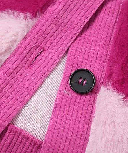 Sweetheart Pink Fuzzy Cropped Jacket - Trendy Y2K Fall & Holiday Outerwear