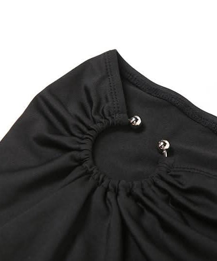 Fall/Holiday Glam: Chic Black Long Sleeve Crop Top & High-Slit Maxi Skirt Two-Piece Set