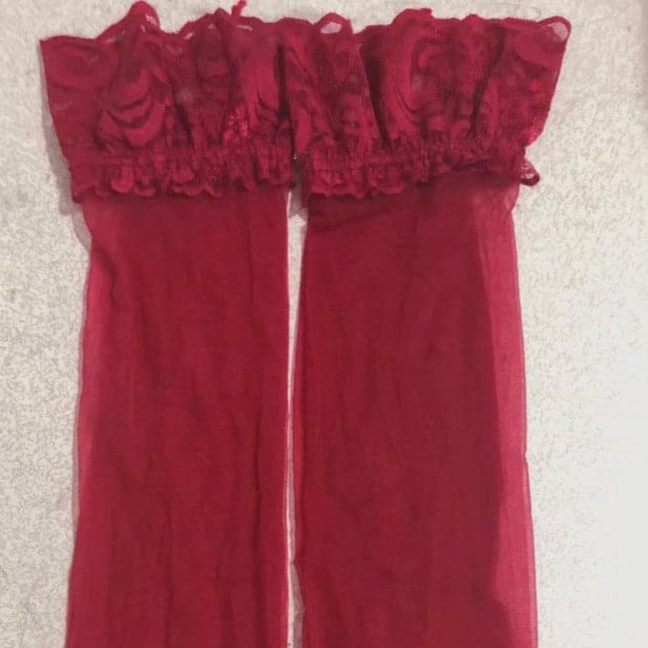 Sultry Black Lace Thigh High Stockings - Perfect for Fall & Holiday Glam