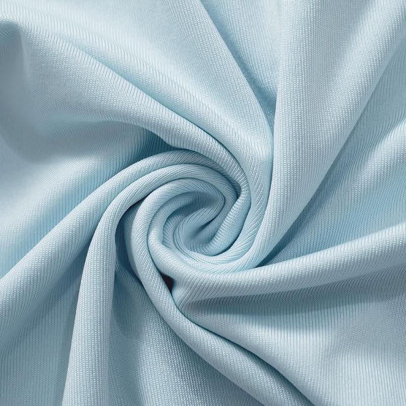 Effortless Fall Chic: Sky Blue Shimmer High-Rise Legging & Short Sleeve Top Athleisure Set