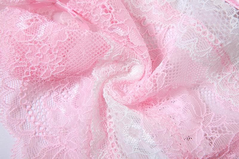 Coquette Chic: Pink Lace Bow Cut-Out Cami Top – Your Autumn Evening & Halloween Party Essential