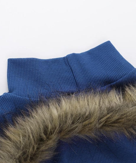 Effortless Fall Style: Chic Navy Blue Mock Neck Short Sleeve Crop Top for Women