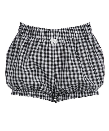 Sweet & Cozy Red Gingham Ruffle Lounge Shorts with Bow - Effortless Fall Comfort