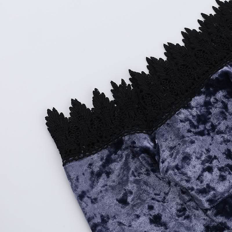 Midnight Plum Velvet & Lace Off-Shoulder Top - Your Essential Fall & Holiday Statement Piece