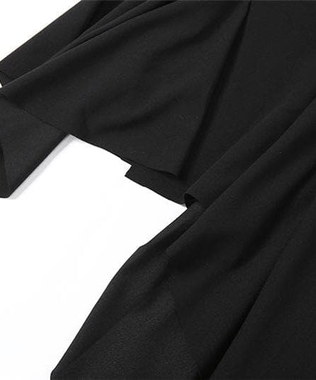 The "Night Out" Strapless Black Asymmetrical Slit Maxi Dress - Fall & Holiday Party Essential