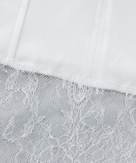 Sophisticated "Winter White" Lace Maxi Slip Dress - Fall Events & Holiday Glamour