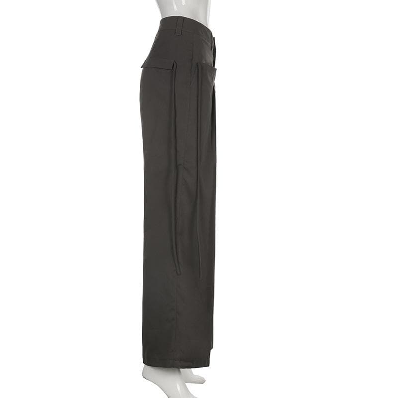 Fall Fashion Must-Have: High-Waisted Pleated Baggy Wide Leg Pants for Women - Y2K Street Style & Comfort