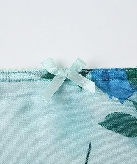 Effortless Blue Floral Mesh Maxi Skirt with Bowknot – Y2K Boho Chic for Fall & Holidays