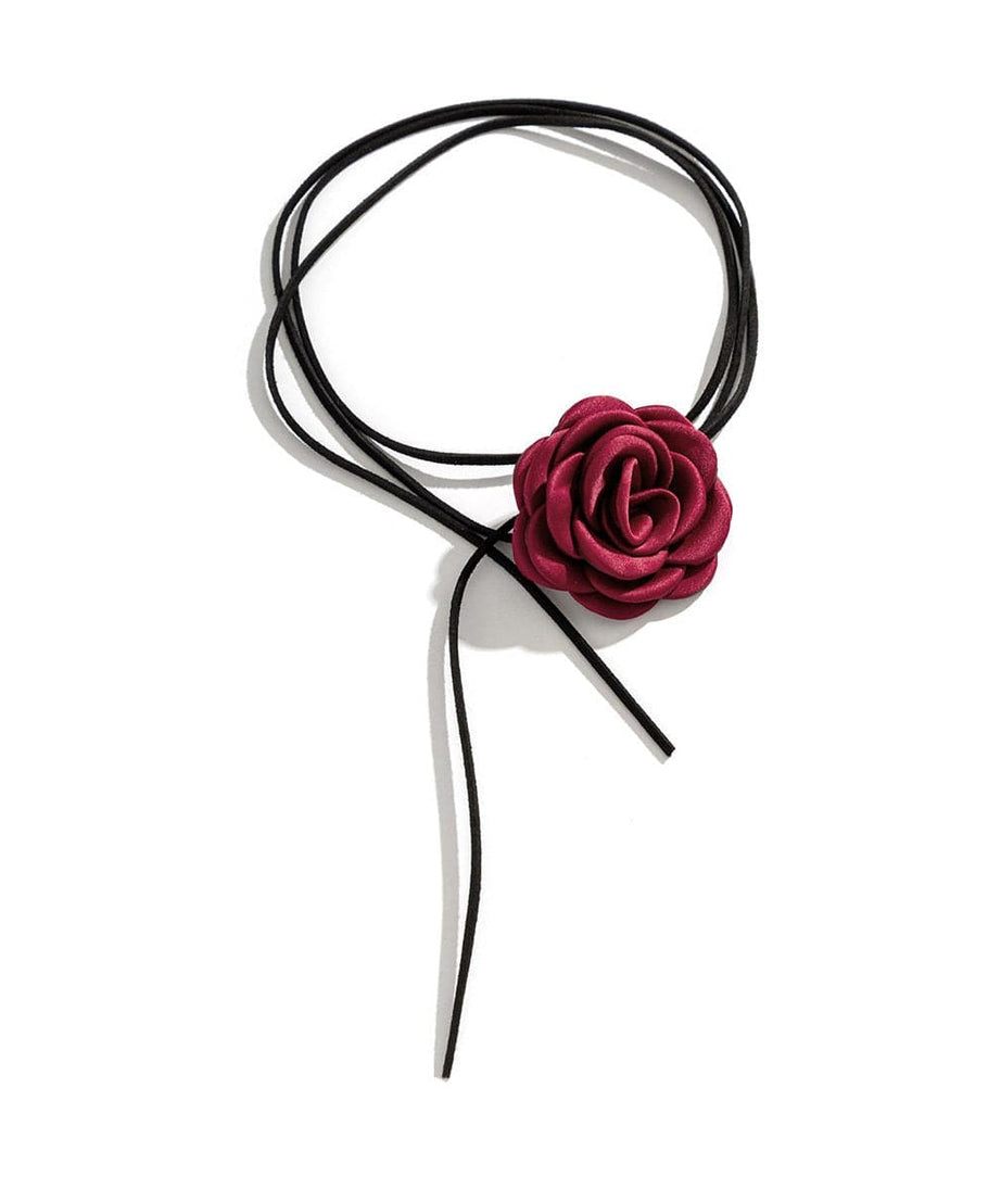 Chic Black Rose Self-Tie Choker Necklace – Your Ultimate Fall & Holiday Statement