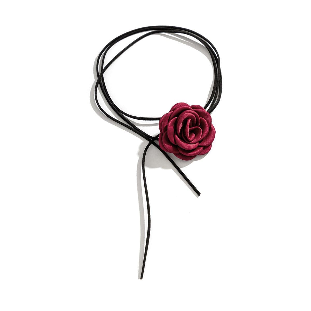 Chic Black Rose Self-Tie Choker Necklace – Your Ultimate Fall & Holiday Statement