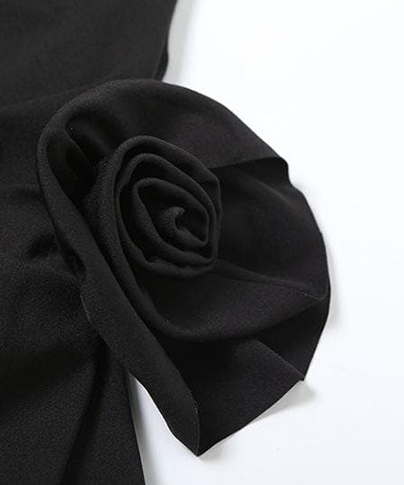 Glam White Strapless Mini Dress: Ruched Asymmetrical & 3D Floral – Fall & Holiday Event Ready