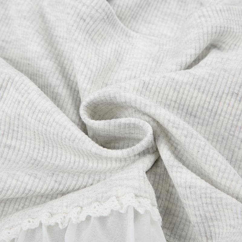 Chic Coquette Bow Corset Cami Top - Ruffled Lace Hem Tank for Fall Style