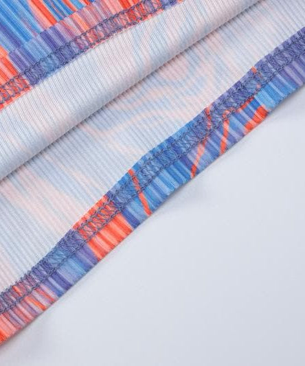 Vibrant Abstract Print Cowl Neck Maxi Dress - Backless Glam for Fall Events & Vacation Getaways