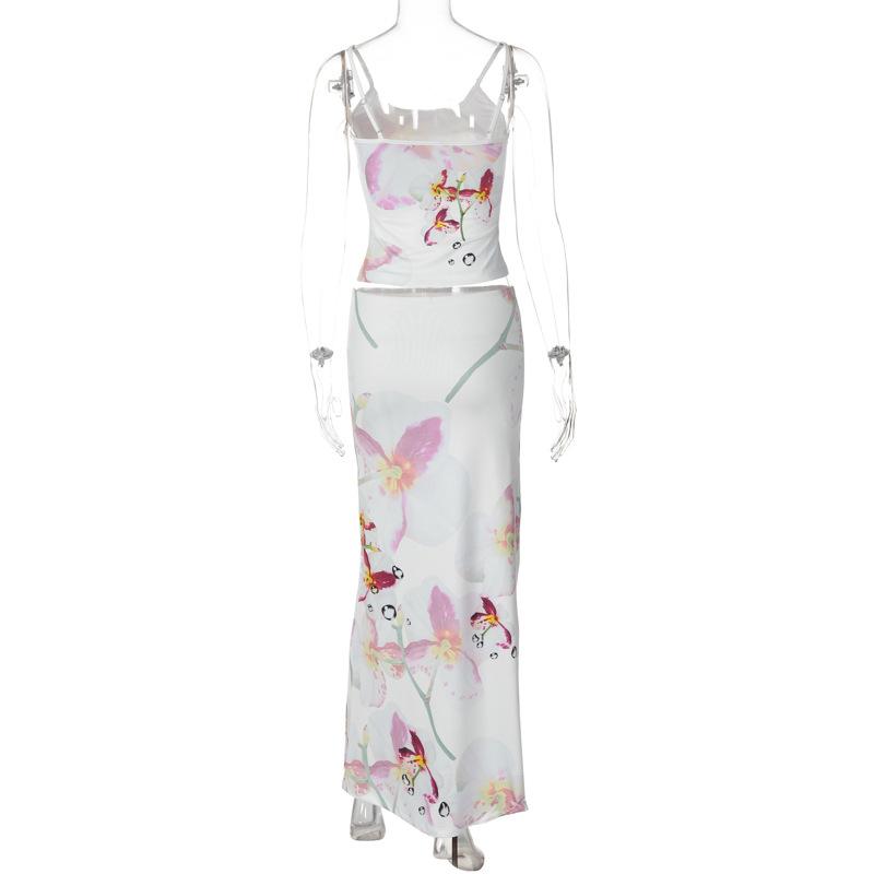 Effortless Orchid Bloom Two-Piece Maxi Set - Perfect for Your Fall Getaway or Resort Escape