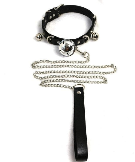 Sweet & Edgy Pink Bell Choker Necklace – Fall Fashion Essential & Halloween Statement