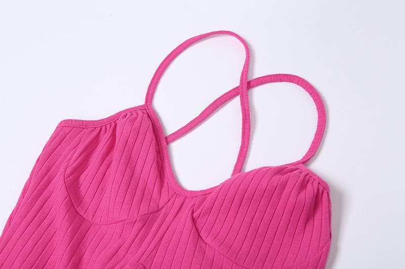 Fuchsia Fierce: The 'It Girl' Ribbed Cut-Out Maxi Dress with High Slit – Fall & Holiday Party Ready