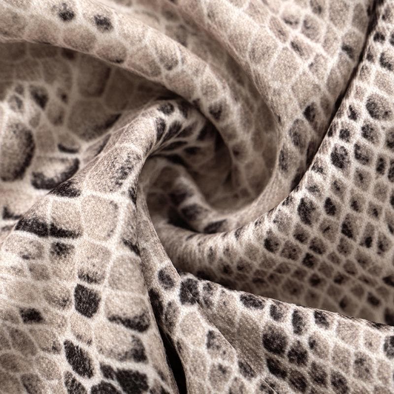 Chic Snakeskin Print Halter Top for Women - Essential Fall Statement Style