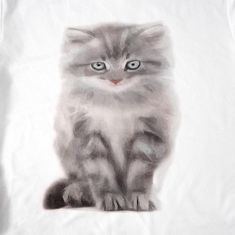 Sassy Feline O-Ring Baby Tee - Fall Trendy Short Sleeve Top
