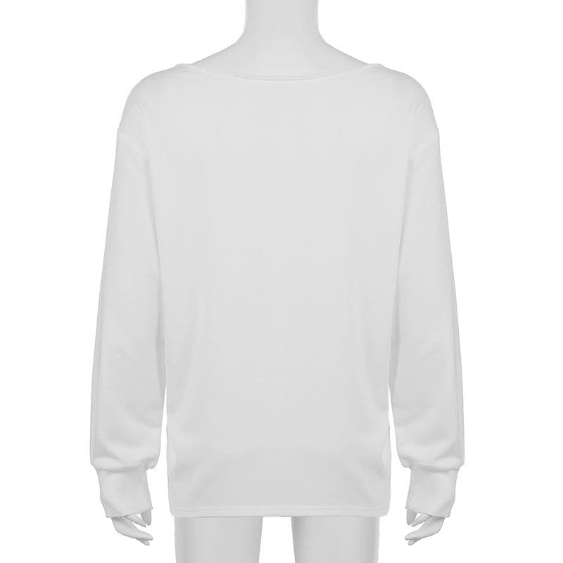 Effortless Chic Boat Neck Long Sleeve Top for Women - Your Go-To White Fall Essential
