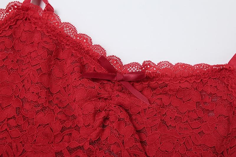 Sultry Red Lace Maxi Dress | Backless & Figure-Flattering for Fall & Holiday Glamour