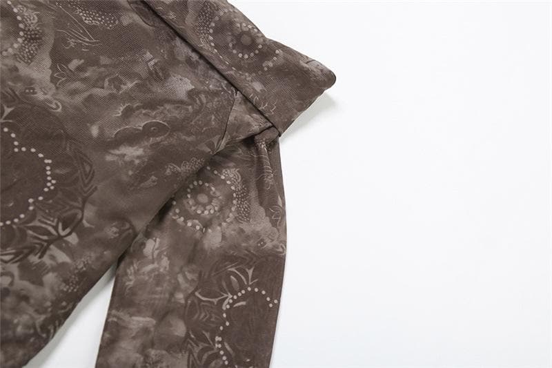 Bewitching Fall Night Out Set: Off-Shoulder Mesh Top & Ruched Mini Skirt