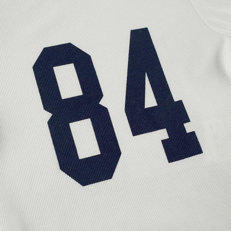 Game Day '84' Long Sleeve Crop Top - Fall's Sporty-Chic Essential for Women