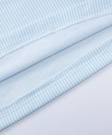 Sky Blue Ribbed Halter Top | Sweet Lace Trim & Adjustable Tie-Neck for Women