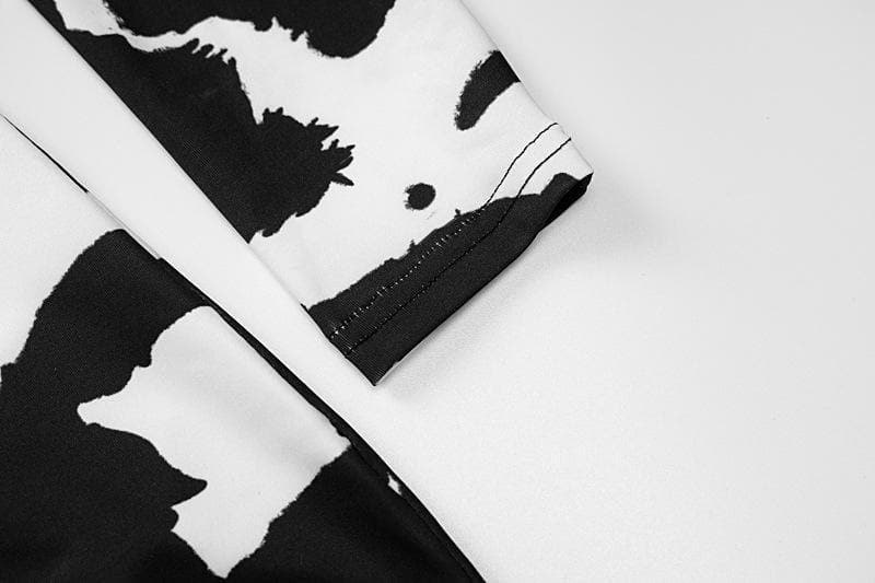 Chic Abstract Print Turtleneck Midi Dress – Your Fall Style Essential