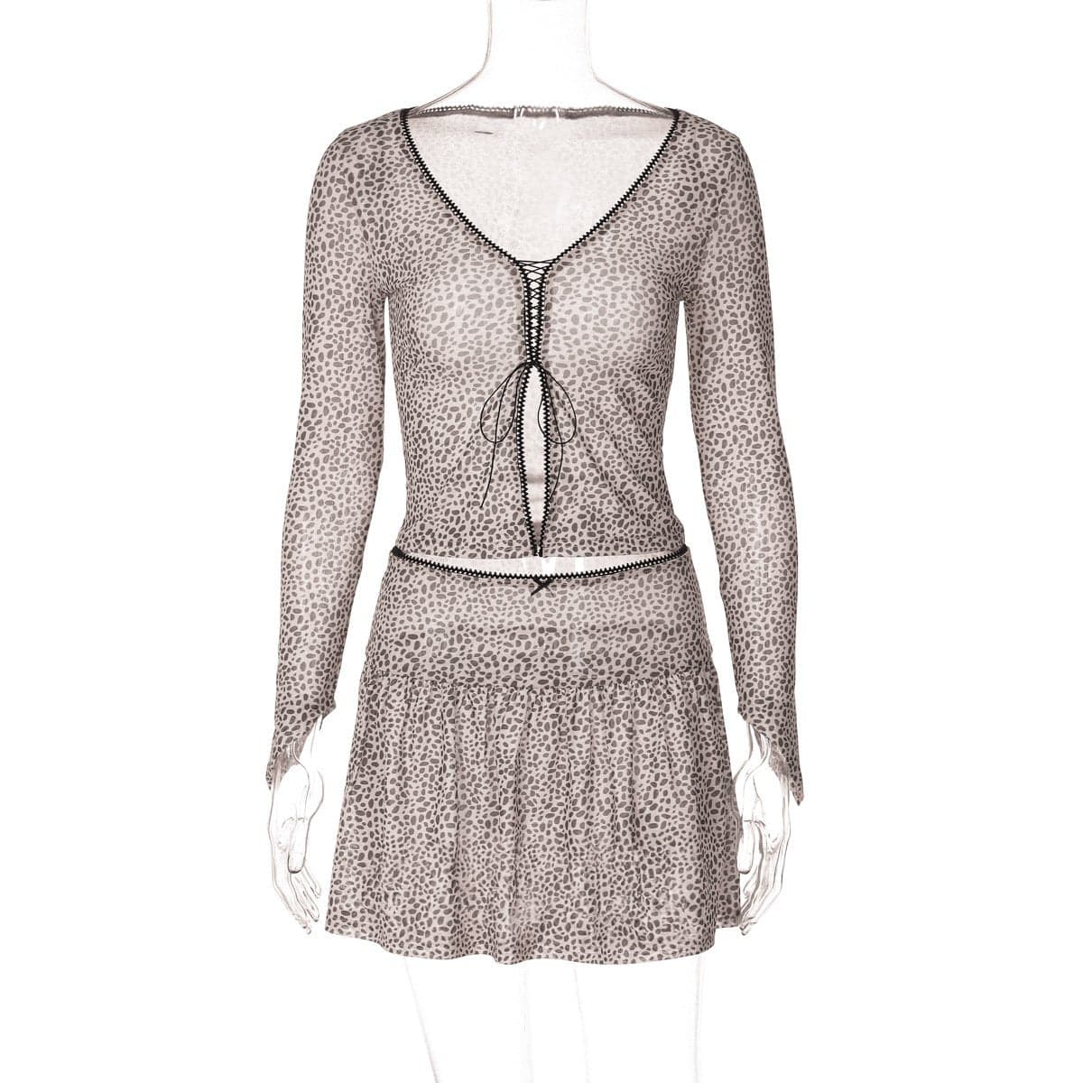 Wildly Chic Leopard Print Two-Piece Skirt Set - Your Go-To Fall Fashion Statement