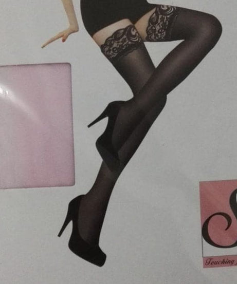 Sultry Black Lace Thigh High Stockings - Perfect for Fall & Holiday Glam