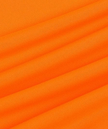 Vibrant Orange Long Sleeve U-Neck Bodysuit with Thumbholes – Seamless Fall & Halloween Essential