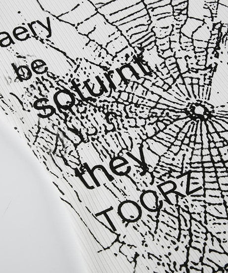 Haunted Web Off-Shoulder Ribbed Top | Edgy Fall Fashion & Halloween Ready