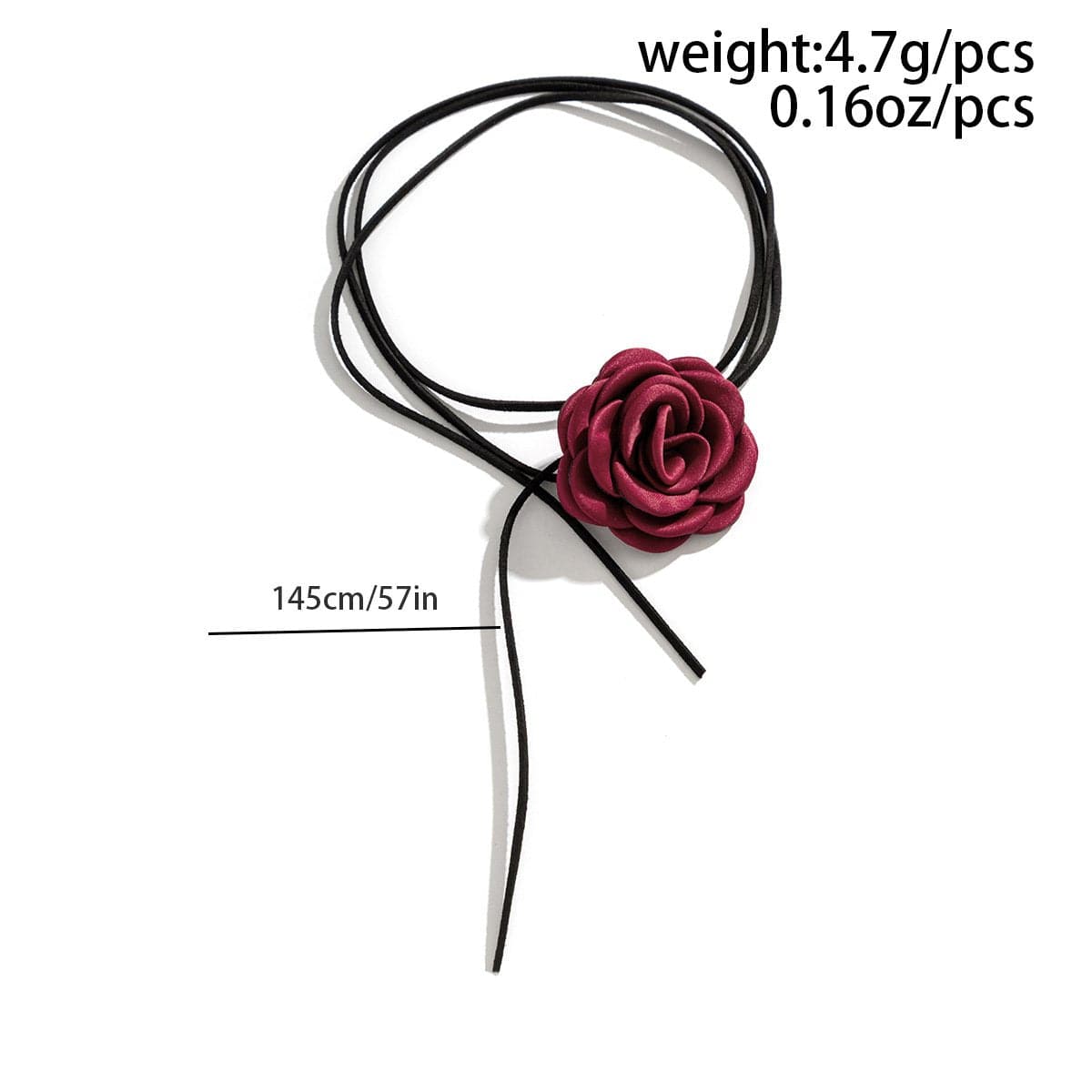 Chic Black Rose Self-Tie Choker Necklace – Your Ultimate Fall & Holiday Statement