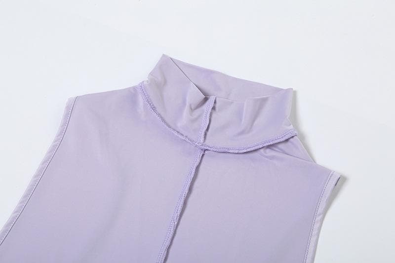 Women's Lavender Mock Neck Maxi Dress | Elegant Stitch Detail, Fall & Holiday Ready