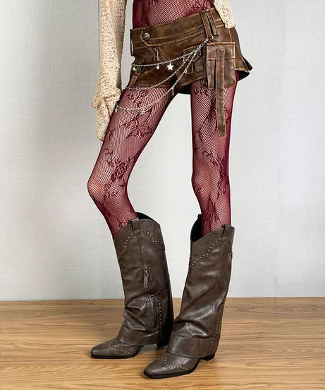 Gothic Butterfly Lace Fishnet Tights - Edgy Fall & Halloween Statement