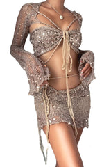 Danae Sequin Crochet 3 Pieces Sets