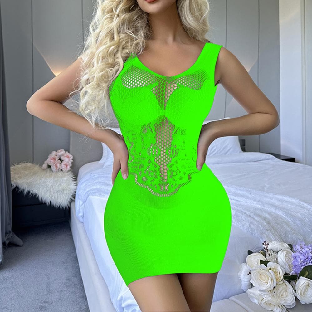 Sultry Black Sheer Lace Bodycon Mini Dress – Fall Party & Halloween Glam