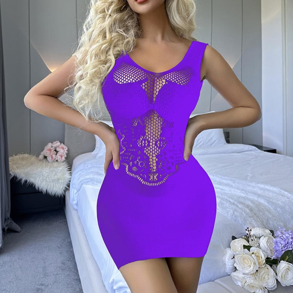 Sultry Black Sheer Lace Bodycon Mini Dress – Fall Party & Halloween Glam