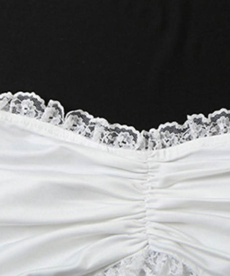 Edgy Luxe Faux Leather Halter Vest & Lace Bralette Set - Fall Fashion Statement