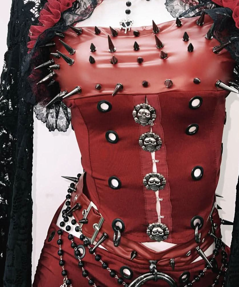 Rebel Rose Goth-Glam Corset Mini Dress & Lace Shrug Set - Your Ultimate Halloween & Fall Party Statement
