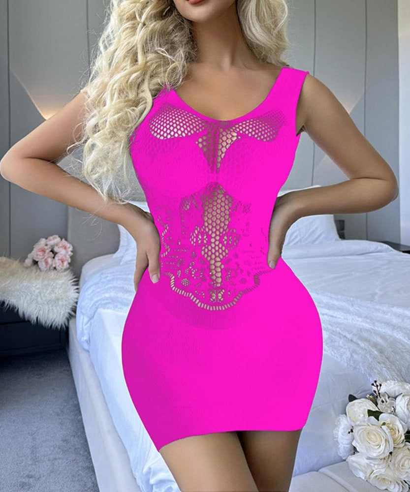 Sultry Black Sheer Lace Bodycon Mini Dress – Fall Party & Halloween Glam