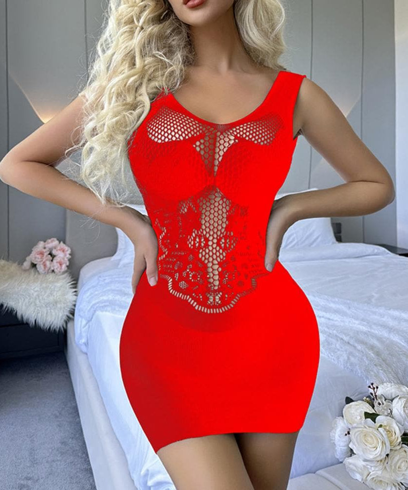 Sultry Black Sheer Lace Bodycon Mini Dress – Fall Party & Halloween Glam