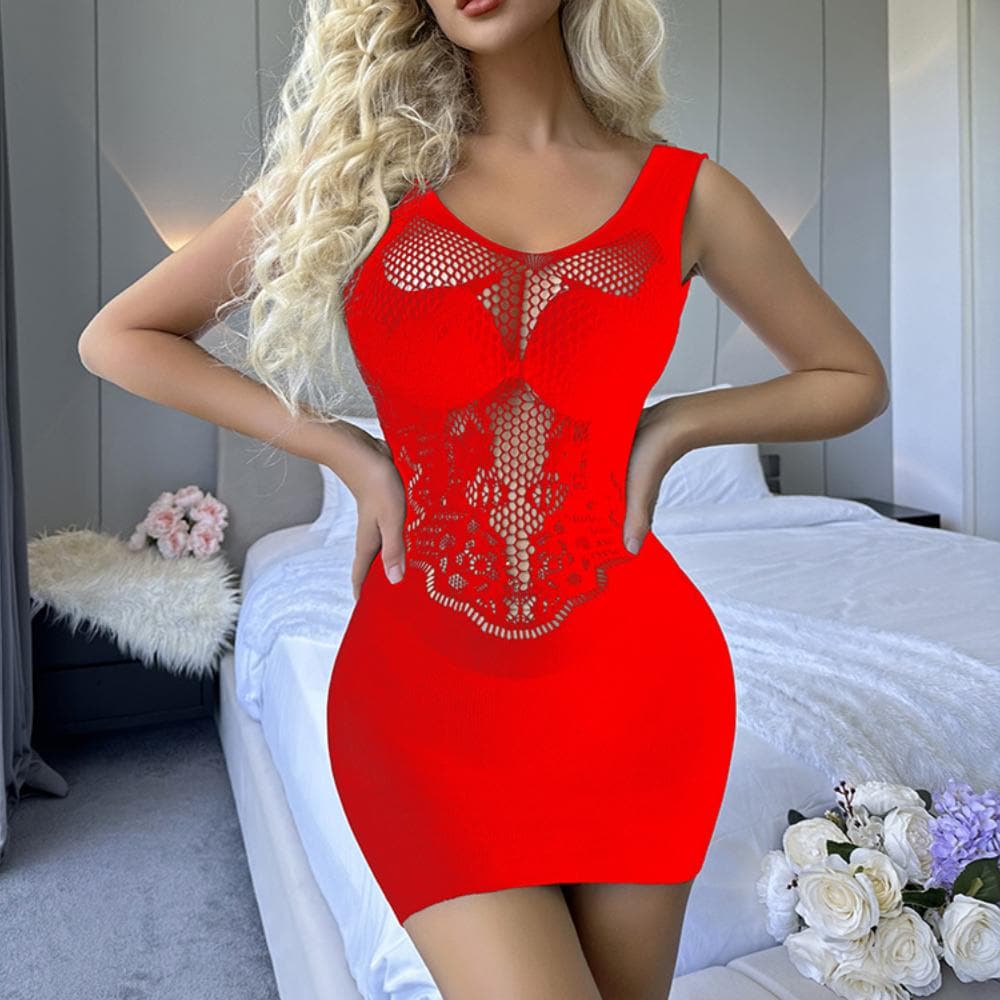 Sultry Black Sheer Lace Bodycon Mini Dress – Fall Party & Halloween Glam