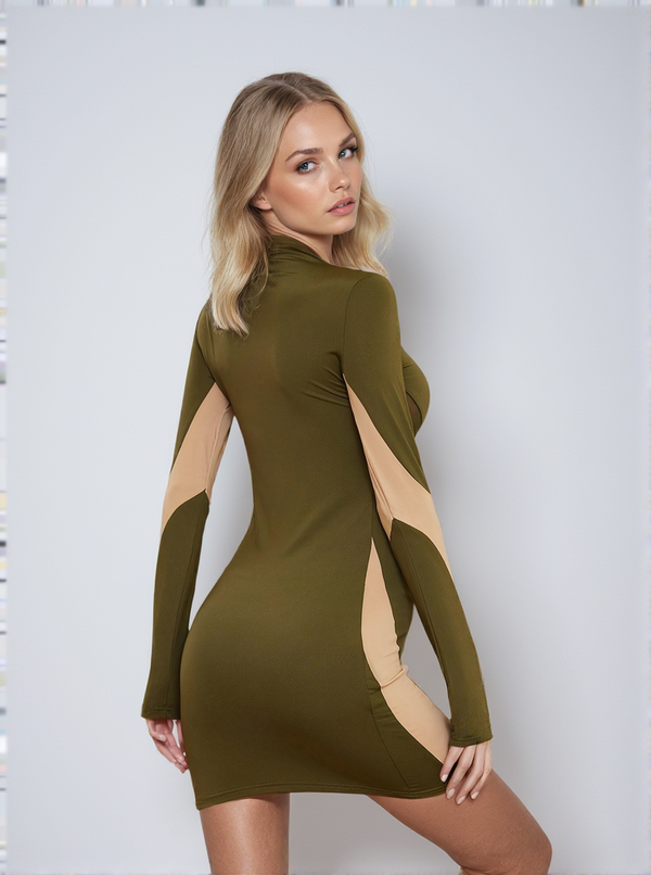 Edmund Long Sleeve Cutout Mini Dress